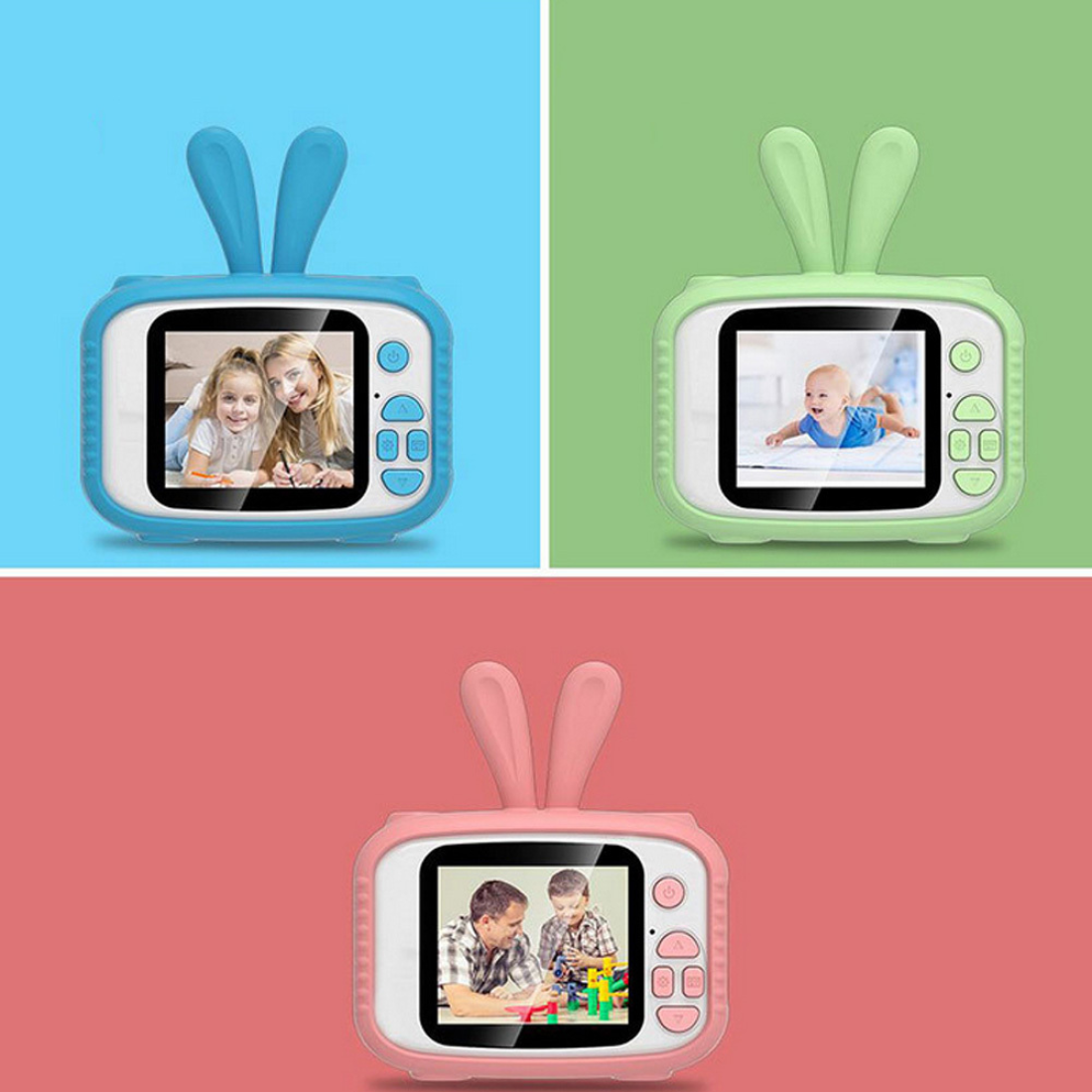 Παιδική selfie κάμερα, ψηφιακή κάμερα Bunny για αγόρια και κορίτσια ηλικίας 3+ ετών, με οθόνη HD 8 Mp Ροζ - Image 4