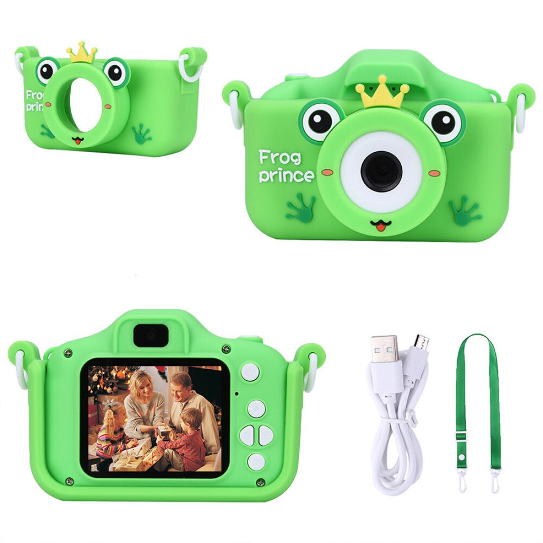 Ψηφιακή Κάμερα για Παιδιά C8 Βάτραχος Πράσινη 8mp - Image 4