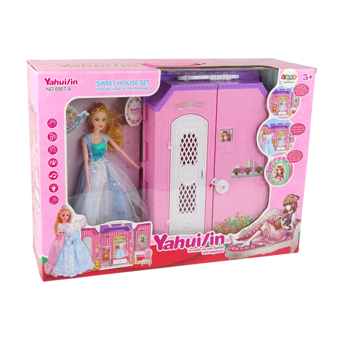 Κουκλόσπιτο Γκαρνταρόμπα Καθρέφτης κούκλας με μπαταρίες στη θήκη 3+ - Image 2