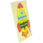 Ξύλινο Παιδικό Puzzle Πύραυλος 10pcs για 3+ Ετών - Image 2