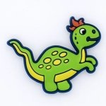Αξεσουάρ για Διακόσμηση Παπουτσιών Crocs σχέδιο Διπλόδοκος Πράσινος Δεινόσαυρος