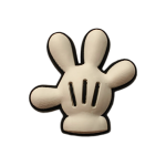 Αξεσουάρ για Διακόσμηση Παπουτσιών Crocs σχέδιο Χέρι Mickey Άσπρο