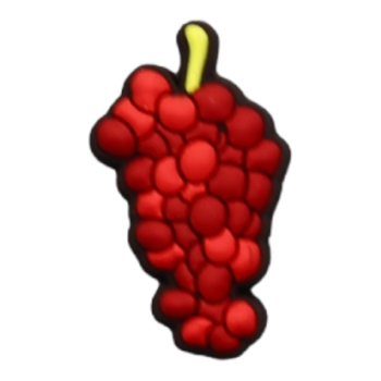 Αξεσουάρ για Διακόσμηση Παπουτσιών Crocs σχέδιο Τσαμπί Σταφύλια Κόκκινα