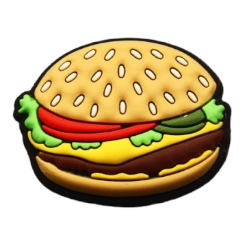 PhotoRoom-20230614_231430_29 Αξεσουάρ για Διακόσμηση Παπουτσιών Crocs σχέδιο Hamburger - Image 1