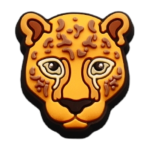 Αξεσουάρ για Διακόσμηση Παπουτσιών Crocs σχέδιο Λεοπάρδαλη Καφέ-Πορτοκαλί