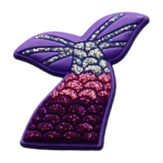 Αξεσουάρ για Διακόσμηση Παπουτσιών Crocs σχέδιο Ουρά Γοργόνας Μωβ