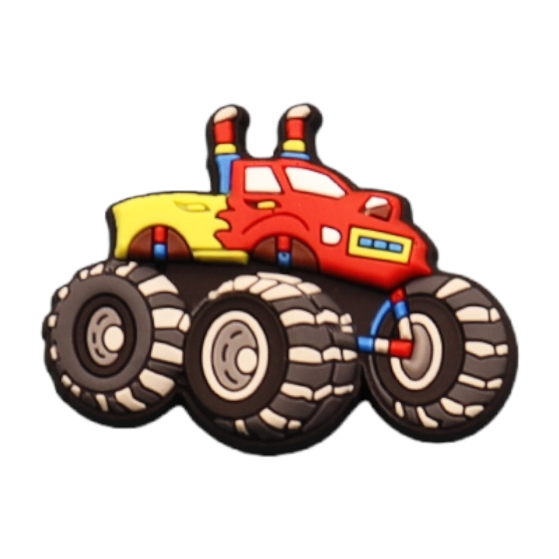 PhotoRoom-20230614_231918_45 Αξεσουάρ για Διακόσμηση Παπουτσιών Crocs σχέδιο Monster Truck Κόκκινο - Image 1