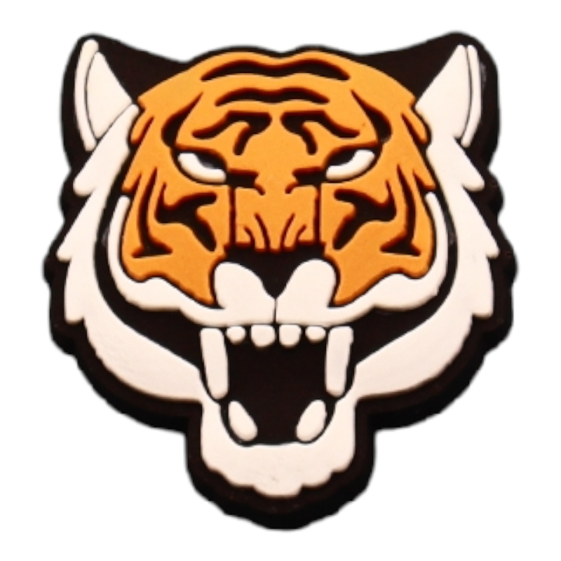 PhotoRoom-20230614_231918_47 Αξεσουάρ για Διακόσμηση Παπουτσιών Crocs σχέδιο Τίγρης Πορτοκαλί - Image 1