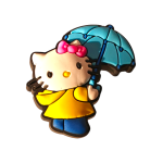 Αξεσουάρ για Διακόσμηση Παπουτσιών Crocs σχέδιο Hello Kitty με Ομπρέλα