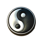 Αξεσουάρ για Διακόσμηση Παπουτσιών Crocs σχέδιο Ying Yang Symbol Ασπρόμαυρο