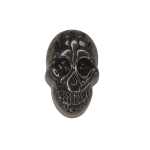 Αξεσουάρ Μεταλλικό για Διακόσμηση Παπουτσιών Crocs σχέδιο Νεκροκεφαλή Ανθρακί
