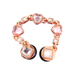 Μεταλλικό Αξεσουάρ για Διακόσμηση Παπουτσιών Crocs σχέδιο Rose Gold Love Chain