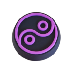 Αξεσουάρ για Διακόσμηση Παπουτσιών Crocs σχέδιο Ying Yang Μωβ