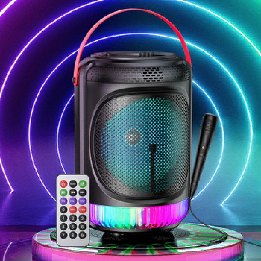 Ηχείο με λειτουργία Karaoke KSC-701 σε Μαύρο Χρώμα - Image 4