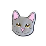 Αξεσουάρ για Διακόσμηση Παπουτσιών Crocs σχέδιο Κεφάλι Γάτας Γκρι