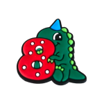 Αξεσουάρ για Διακόσμηση Παπουτσιών Crocs Αριθμός 8 με Δεινοσαυράκι