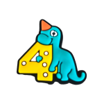 Αξεσουάρ για Διακόσμηση Παπουτσιών Crocs Αριθμός 4 με Δεινοσαυράκι