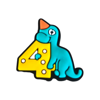 Αξεσουάρ για Διακόσμηση Παπουτσιών Crocs Αριθμός 4 με Δεινοσαυράκι