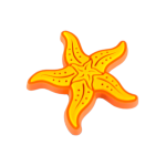 Αξεσουάρ για Διακόσμηση Παπουτσιών Crocs Αστερίας Πορτοκαλί