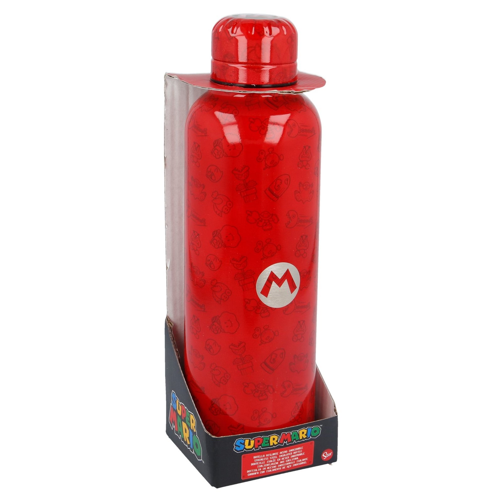 00381_A Stor Μπουκάλι Ανοξείδωτο Θερμός SUPER MARIO NINTENDO – 515 ml - Image 1