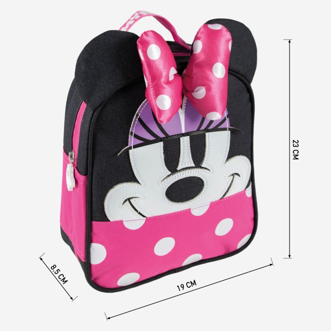 Cerda Σχολική Τσάντα Πλάτης Νηπιαγωγείου Minnie Mouse σε Ροζ χρώμα Μ19 x Π8.5 x Υ23cm - Image 3