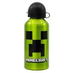 Stor Παγούρι Αλουμινίου Minecraft Creeper σε Πράσινο χρώμα 400ml