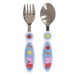 Stor Σετ Μεταλλικό Παιδικό Κουτάλι & Πιρούνι Peppa Pig