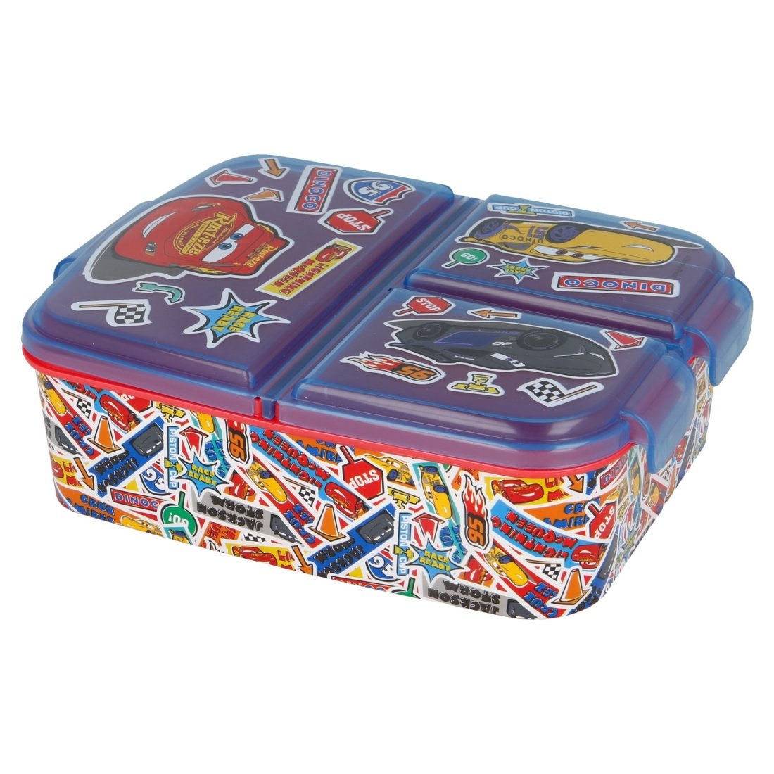 Stor Cars Stickers Πλαστικό Παιδικό Δοχείο Φαγητού Μ19.5 x Π16.5 x Υ6.7cm - Image 4