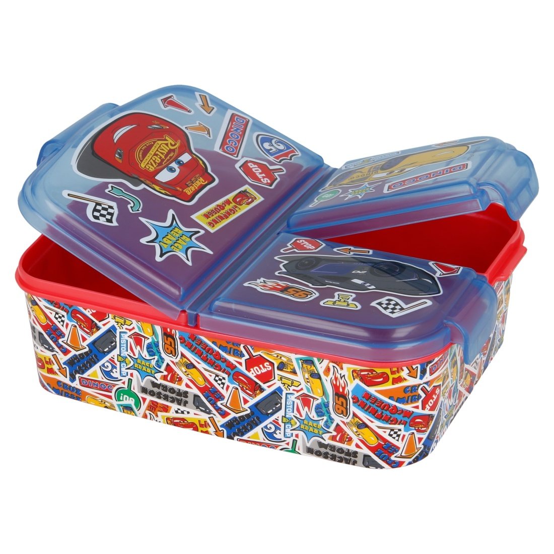 Stor Cars Stickers Πλαστικό Παιδικό Δοχείο Φαγητού Μ19.5 x Π16.5 x Υ6.7cm - Image 3