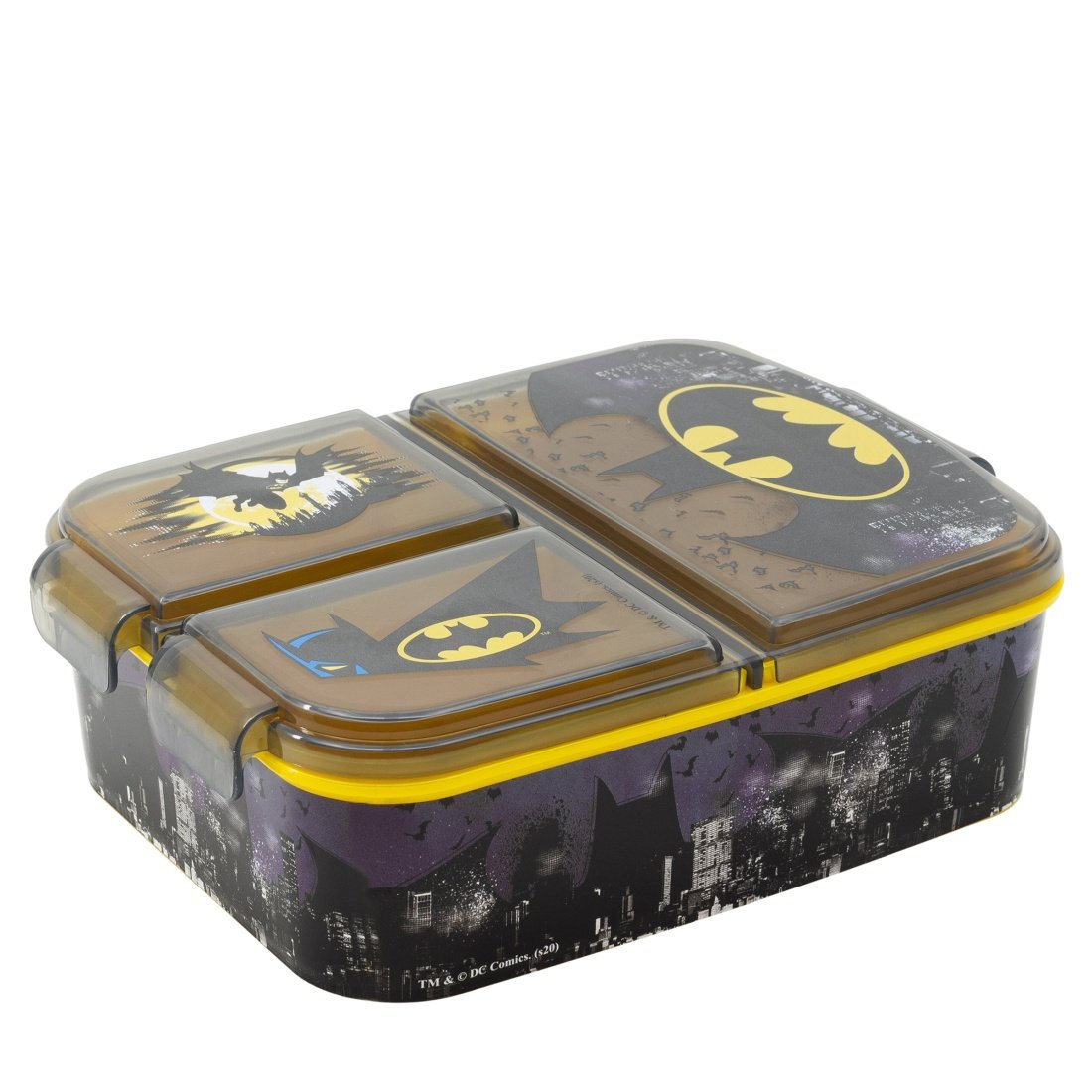 Stor Πλαστικό Παιδικό Δοχείο Φαγητού Μαύρο Sandwich Box Batman Symbol Μ19.5 x Π16.5 x Υ6.7cm - Image 3