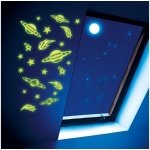 GLOW N FUN Glow in the Dark Φωσφοριζέ Αυτοκόλλητο Space 9x12cm - Image 4