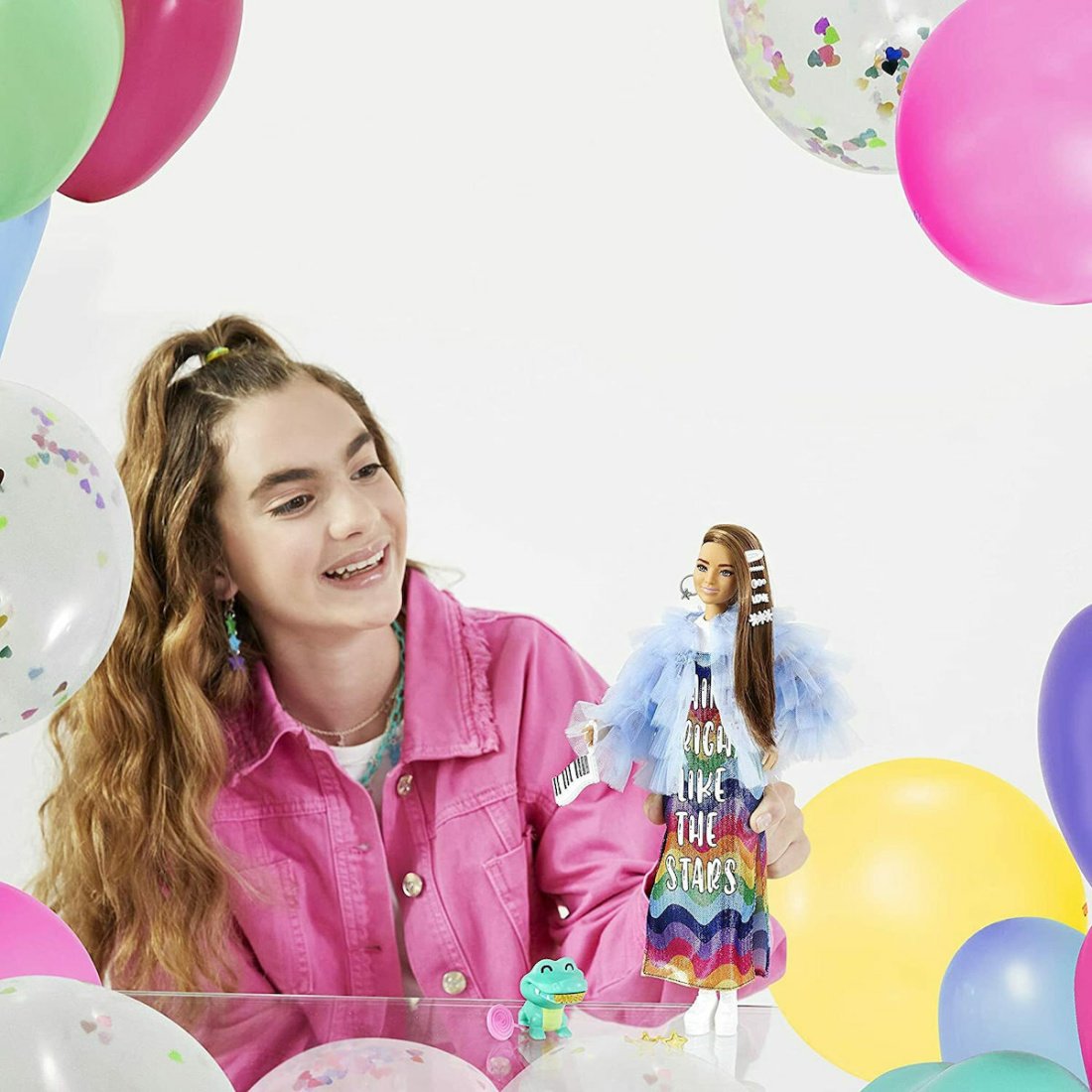 Mattel Κούκλα Barbie Extra Rainbow Dress για 3+ Ετών - Image 9