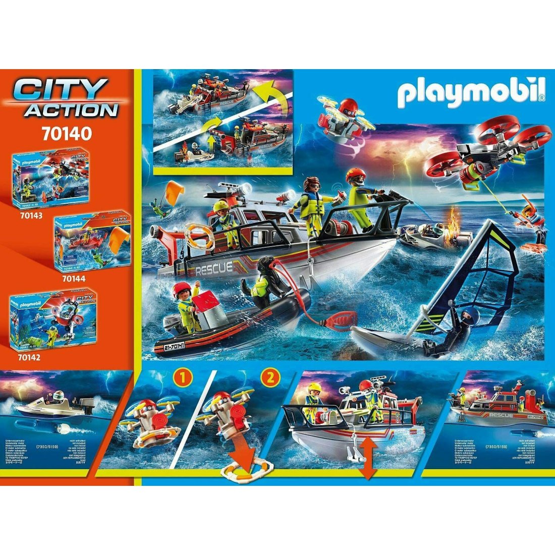 Playmobil City Action Επιχείρηση Πυρόσβεσης Με Σκάφος Διάσωσης για 4-10 ετών - Image 3