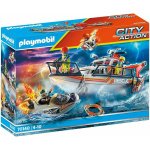 Playmobil City Action Επιχείρηση Πυρόσβεσης Με Σκάφος Διάσωσης για 4-10 ετών