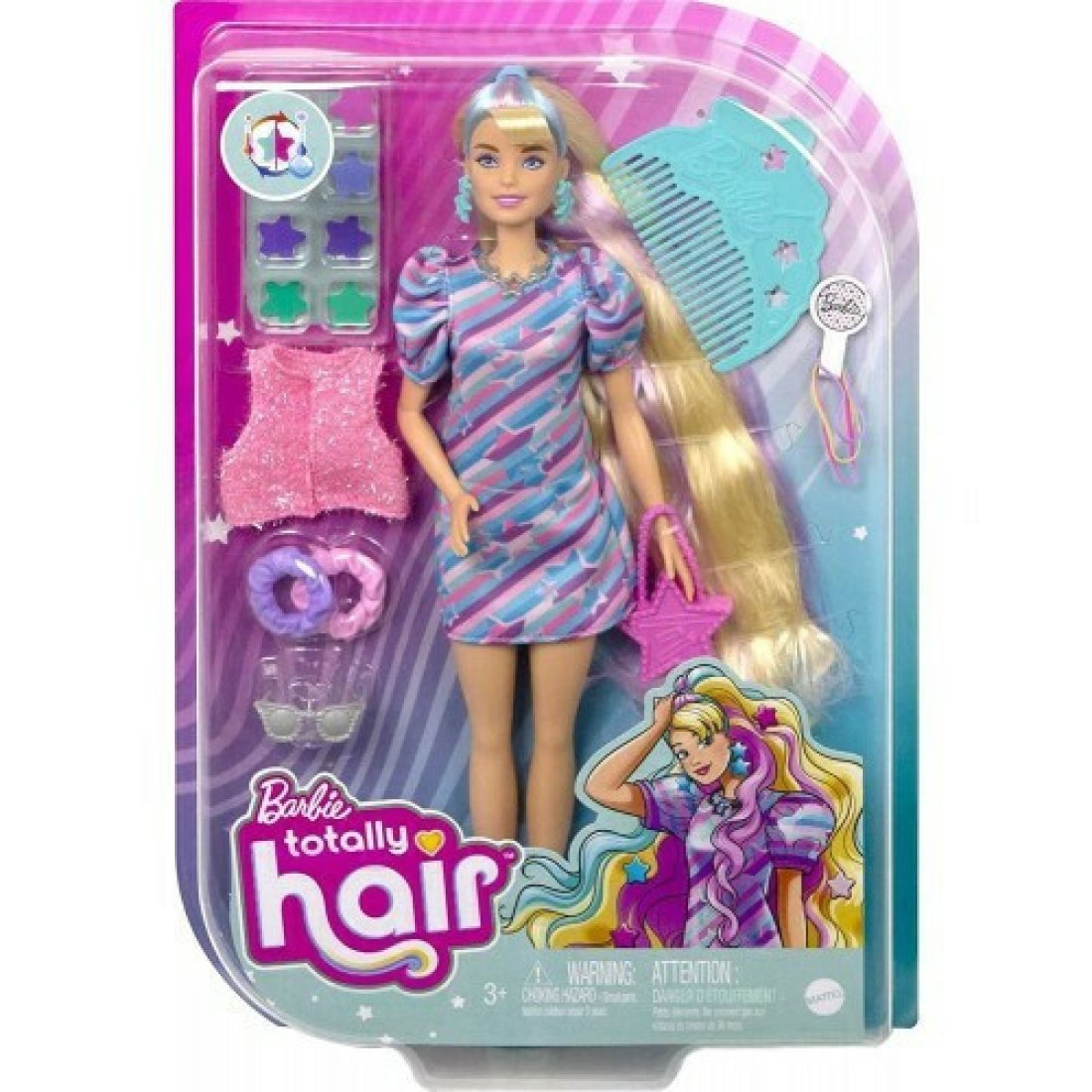 Mattel Barbie Κούκλα Totally Hair για 3+ ετών HCM88 - Image 6