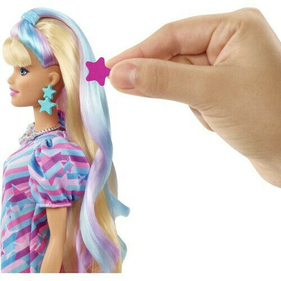 Mattel Barbie Κούκλα Totally Hair για 3+ ετών HCM88 - Image 4