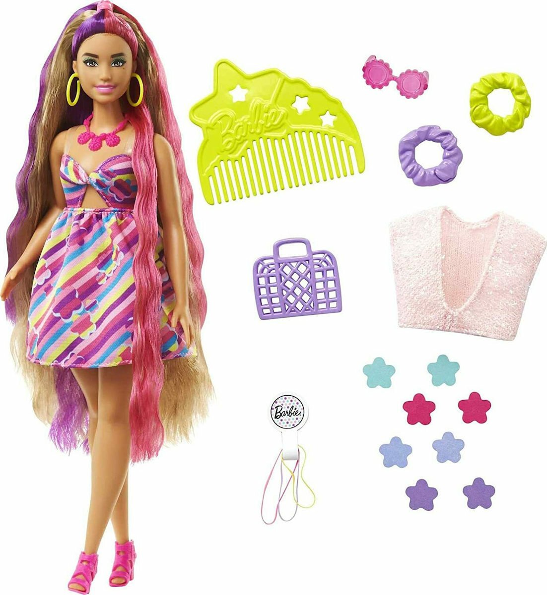 20220711120748_koukla_barbie_totally_hair_gia_3_eton_hcm89 Mattel Κούκλα Barbie Totally Hair για 3+ Ετών HCM89 - Image 1