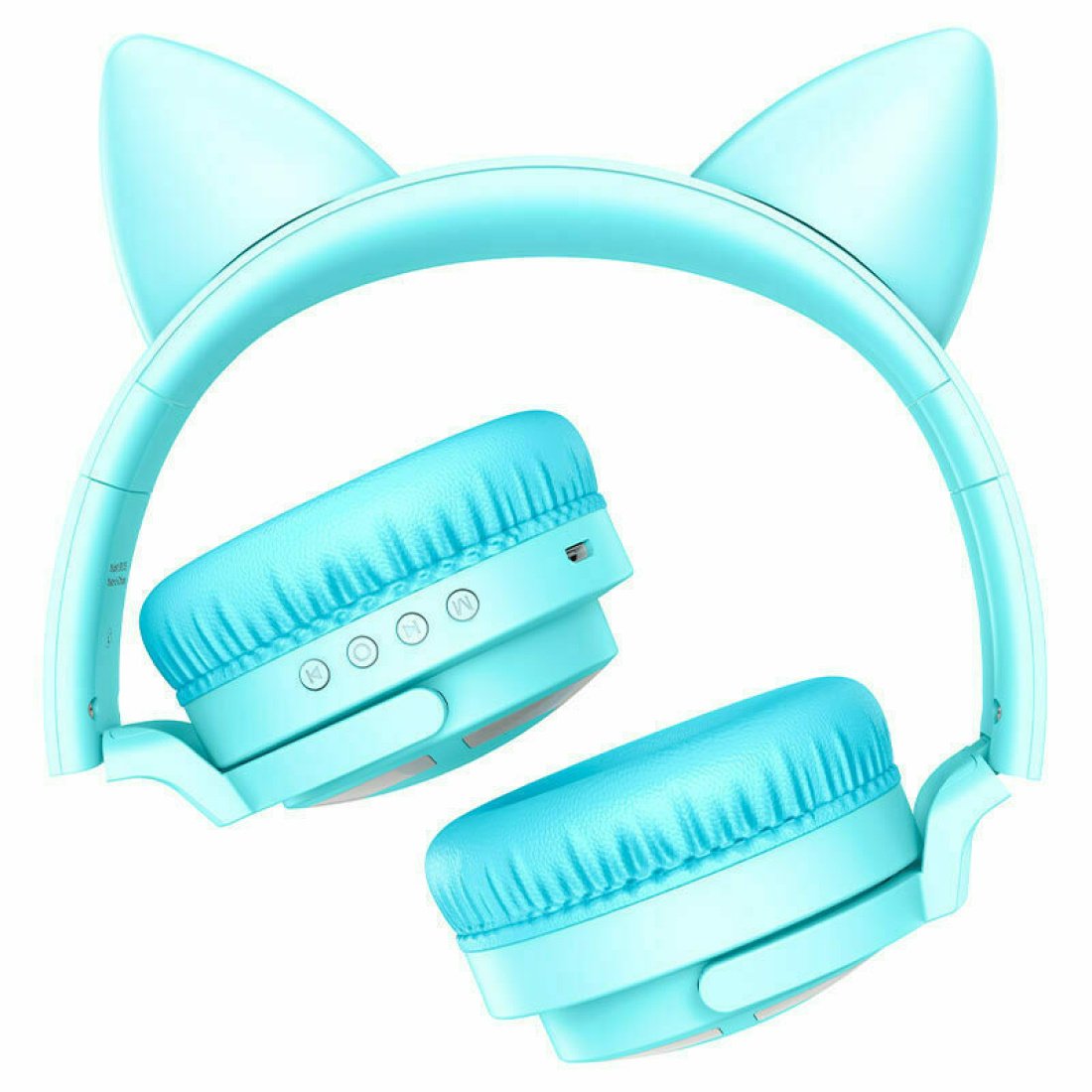 Borofone BO15 Cat Ear Ασύρματα On Ear Ακουστικά με 4 ώρες Λειτουργίας Γαλάζιο - Image 2