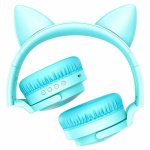 Borofone BO15 Cat Ear Ασύρματα On Ear Ακουστικά με 4 ώρες Λειτουργίας Γαλάζιο - Image 2