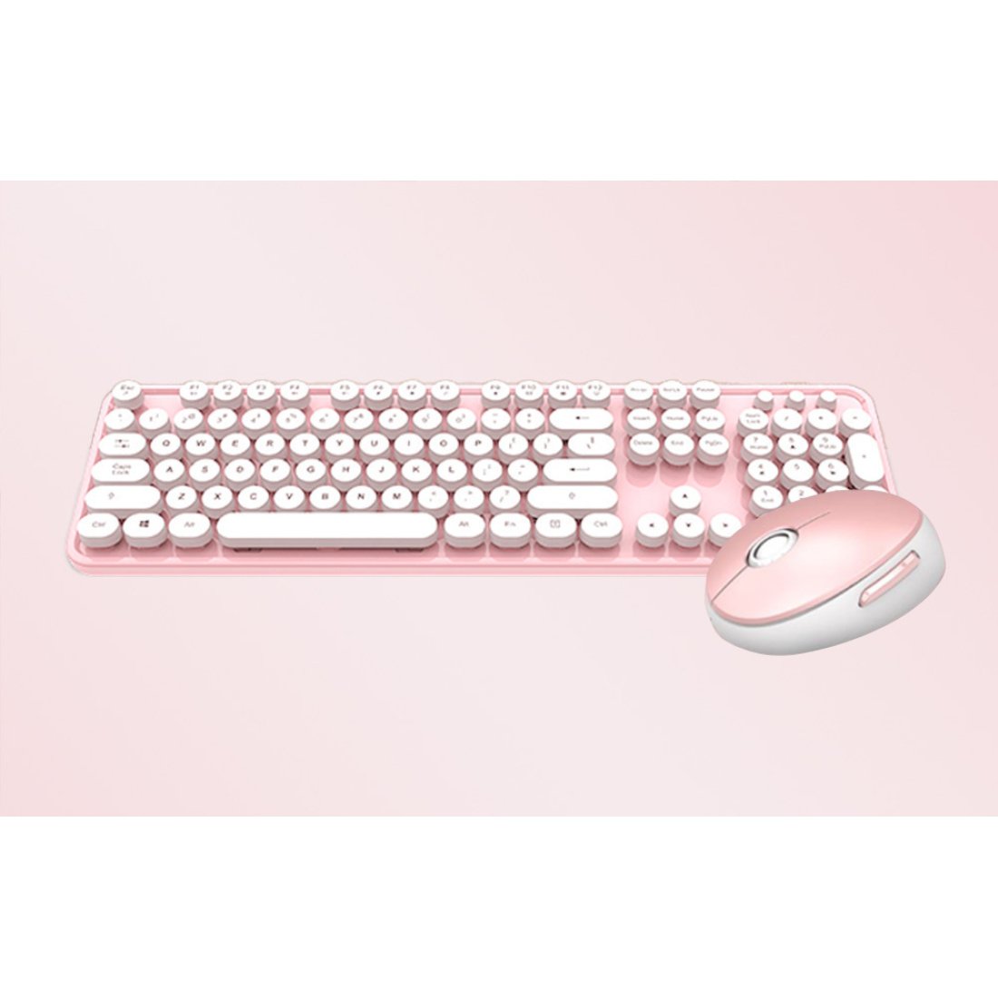 MOFII Sweet Ασύρματο Σετ Πληκτρολόγιο & Ποντίκι Αγγλικό US White-Pink - Image 6