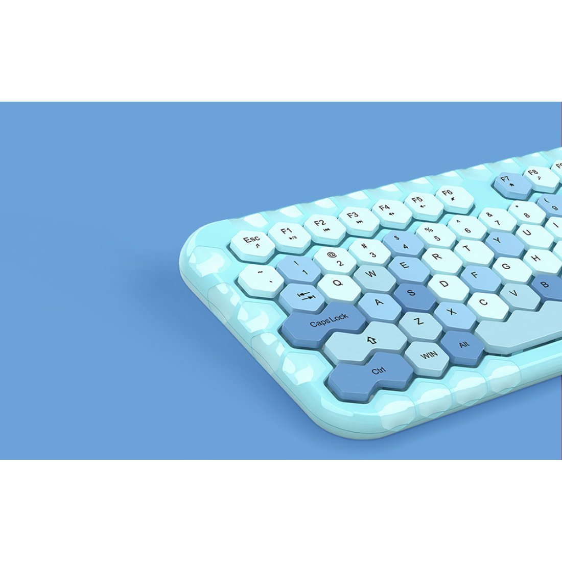 MOFII Honey Plus Ασύρματο Σετ Πληκτρολόγιο & Ποντίκι Αγγλικό US Μπλε - Image 5