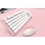 MOFII Sweet Ασύρματο Σετ Πληκτρολόγιο & Ποντίκι Αγγλικό US White-Pink - Image 4