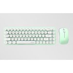 MOFII Bean Ασύρματο Σετ Πληκτρολόγιο & Ποντίκι Αγγλικό US White-Green - Image 6