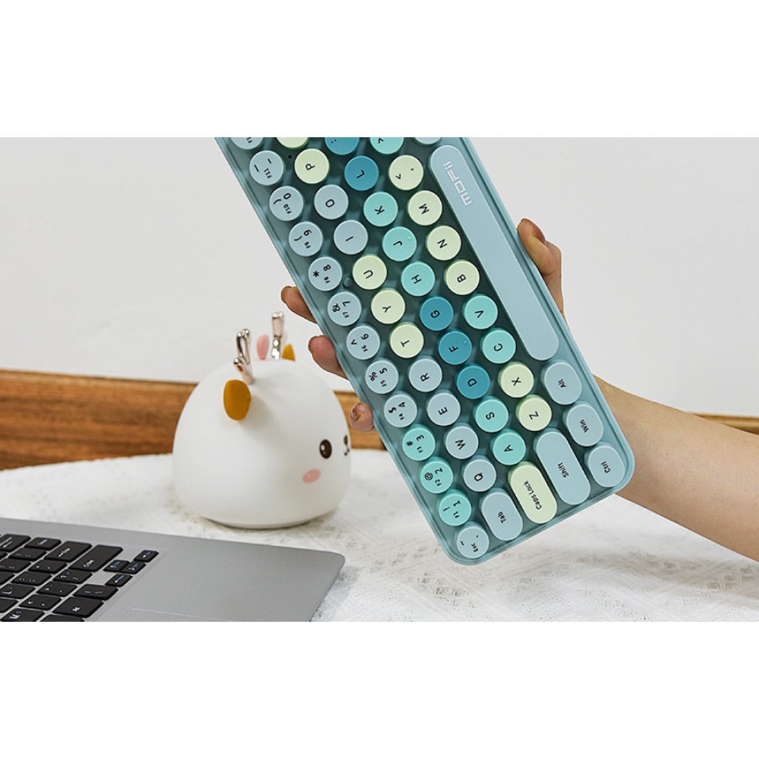 MOFII Bean Ασύρματο Σετ Πληκτρολόγιο & Ποντίκι Αγγλικό US Πράσινο - Image 2