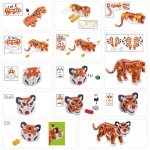 3D Παζλ Toi Toys Τίγρης 121 τεμάχια (diy) set M 19,5x26cm - Image 5