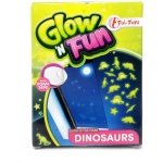 GLOW N FUN Glow in the Dark Φωσφοριζέ Αυτοκόλλητο Dino 9x12cm in display (24)