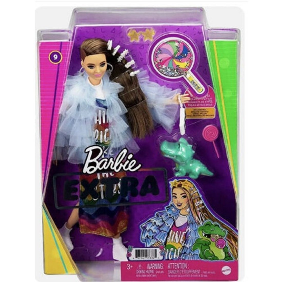 Mattel Κούκλα Barbie Extra Rainbow Dress για 3+ Ετών - Image 2