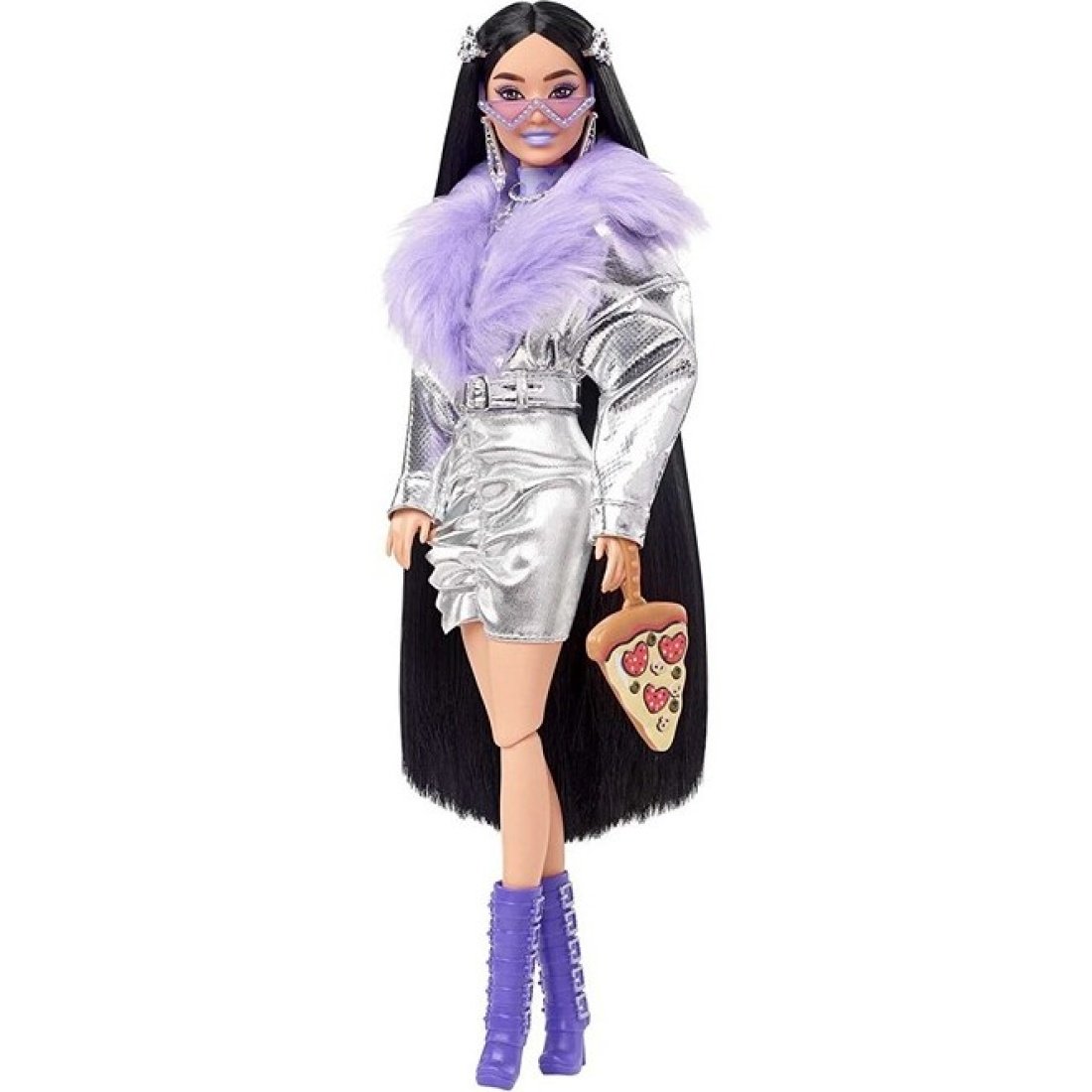 Mattel Κούκλα Barbie Extra Purple Fur & Purple Boots για 3+ Ετών - Image 2