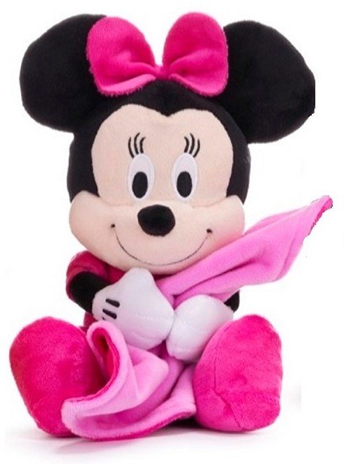 disney-pluche-plus-blankie-mickey-plus-minnie-mouse-2-assorti-27cm-3 Λούτρινο Disney Minnie Mouse 27 εκ. με κουβερτούλα 71332DD - Image 1