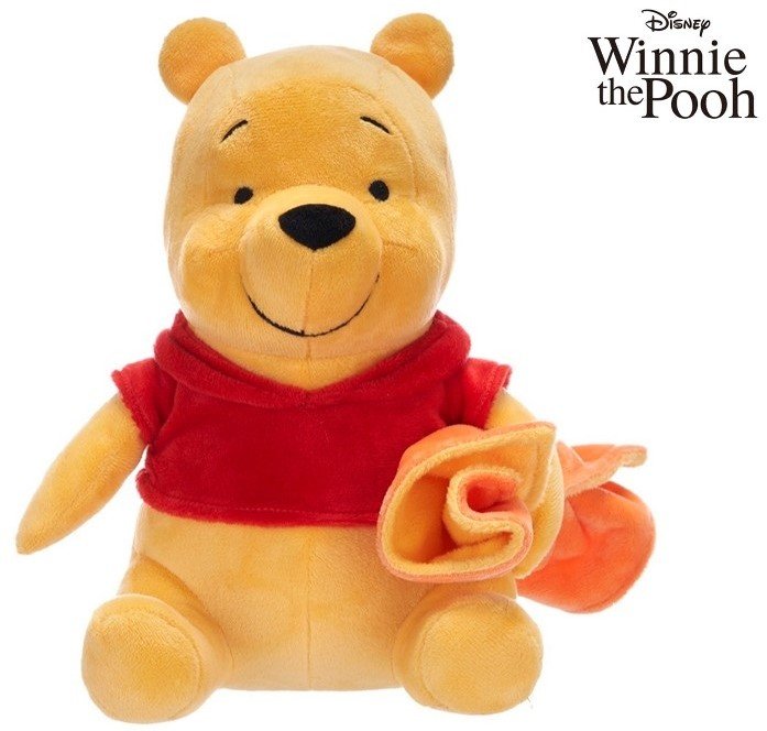 disney-winnie-de-poeh-pluche-plus-blankie-22cm Λούτρινο Winnie The Pooh Disney Blankies Plush 23cm - Image 1